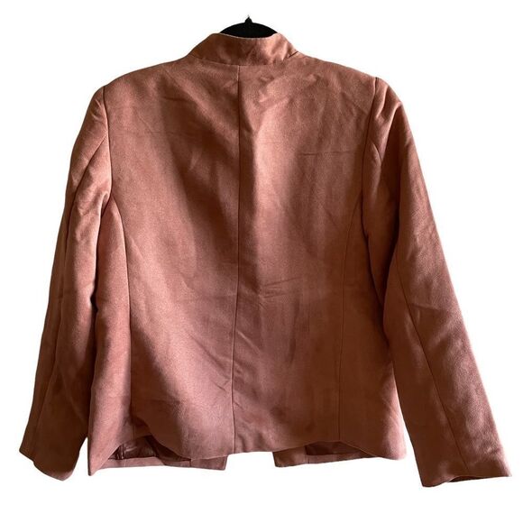Chico's ~ Faux Suede ~ Open Front "Heidi" Jacket/Blazer  ~ size 1 (M/8) - Picture 5 of 9